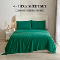 Army Green Queen Sheet Set - Hotel Luxury Bed Sheets 4 Pieces Cooling Sheets for Queen Size Bed - Easy Care Bedding Sheets & Pillowcases - 16'' Deep Pocket - Wrinkle, Fade, Stain Resistant