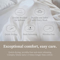 Comphy by Coop SoftSpa Bed Sheet Set of 4 Pieces, Dove Grey Queen, Super Soft Queen Sheets Bed Set, Flat and Fitted, Luxury Spa and Hotel Quality Bed Sheets and Pillowcase Set