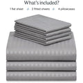 LuxClub 6 PC Queen Sheet Set, Breathable Luxury Bed Sheets, Deep Pockets 18" Eco Friendly Wrinkle Free Cooling Sheets Machine Washable Hotel Bedding Silky Soft - Navy Queen