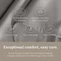 Comphy by Coop SoftSpa Bed Sheet Set of 4 Pieces, Dove Grey Queen, Super Soft Queen Sheets Bed Set, Flat and Fitted, Luxury Spa and Hotel Quality Bed Sheets and Pillowcase Set