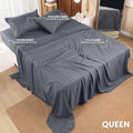 Utopia Bedding Queen Bed Sheets Set - 4 Piece Bedding - Brushed Microfiber - Shrinkage and Fade Resistant - Easy Care (Queen, Grey)