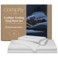 Comphy by Coop SoftSpa Bed Sheet Set of 4 Pieces, Dove Grey Queen, Super Soft Queen Sheets Bed Set, Flat and Fitted, Luxury Spa and Hotel Quality Bed Sheets and Pillowcase Set